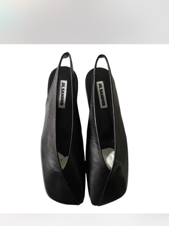 Jil Sander Shoes - Jil Sander asymmetric-toe leather ballerina shoes